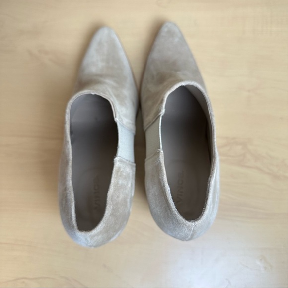 Vince Hamilton Italian Suede Ankle Boots Women’s Size 10 | Neutral Taupe Booties - Picture 7 of 9